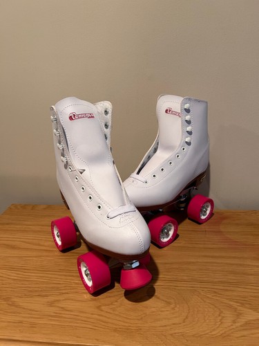 Chicago Size 6 Rink Roller Skates for Women - White and Pink - Foto 1 di 3