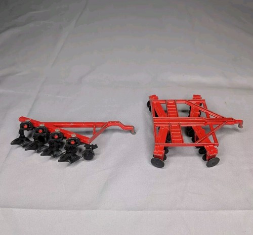 Vintage Ertl Co. Metal Red Farm Disc Harrow Plow Cultivator - Afbeelding 3 van 10