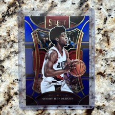 Scoot Henderson 2023-24 Panini Select Rookie #324 Mezzanine Blue Prizm