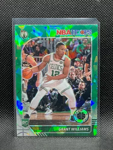 2019-20 Hoops Premium Stock Grant Williams #218 Rookie Card Green Cracked Ice