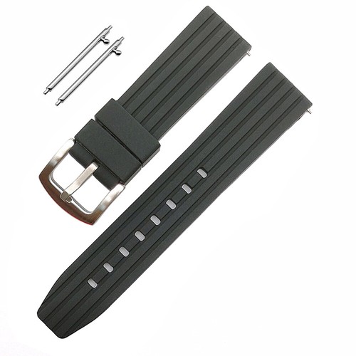 Quick Release Sports Waterproof Silicone Rubber Watch Strap Band 20mm 22mm 24mm - Picture 14 of 19