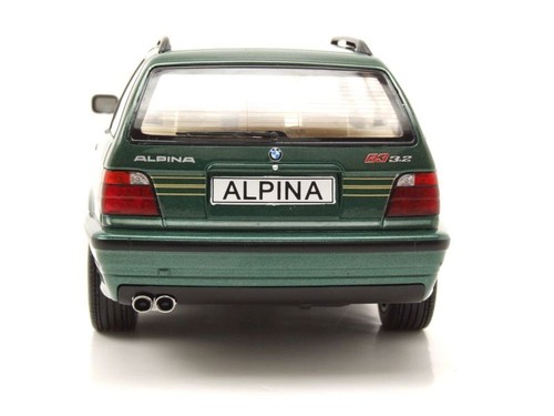BMW Alpina B3 3.2 E36 Touring Familiare 1995 Verde Scuro Metallico Modello 1:18 - Foto 6 di 9