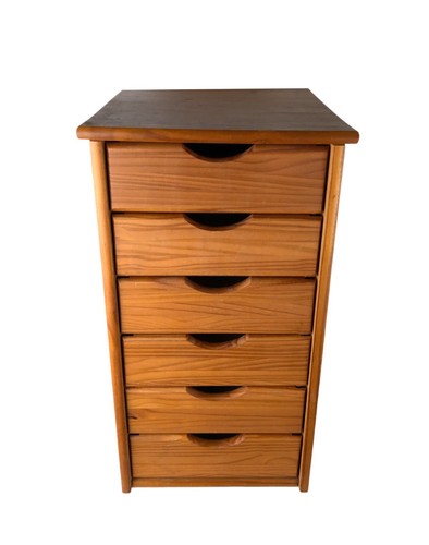 6-Drawer Solid Wood Night Stand End Table Drawer Unit 26 x 13 x 15" - Picture 2 of 13