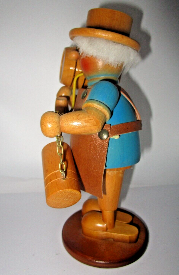 Vintage Volkskunst Wood SMOKER Incense Burner Beer Keg & Stein Made in