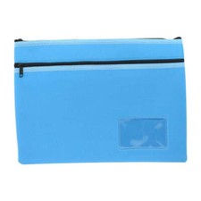 Osmer LBlue Neoprene 2-Zip Name Card Pencil Case 35x26cm Premium High Quality