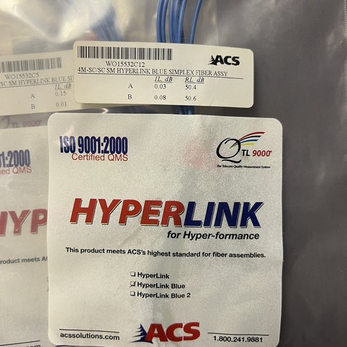 LOT 9 x SC/SC Simplex Patch Cord 4M Fiber Optic Cable SingleMode Simplex 8.3/125 - Picture 2 of 3