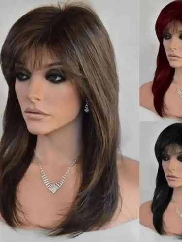 Long Straight Lolita Wig with Bangs Wig Girl Cute Cosplay Party Halloween Wigs - Picture 8 of 18