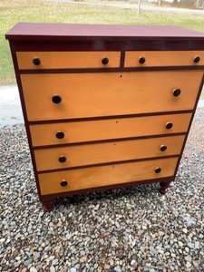 Antique Furniture Country Cherry Dresser 2 Over 4 Drawers Ebay