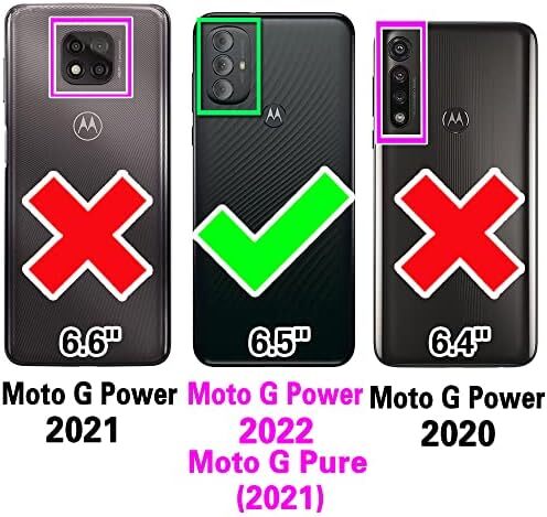 Phone Case for Motorola Moto G Power 2022/MotoG Play 2023/G Pure 2021 Wallet Cov - Picture 2 of 6