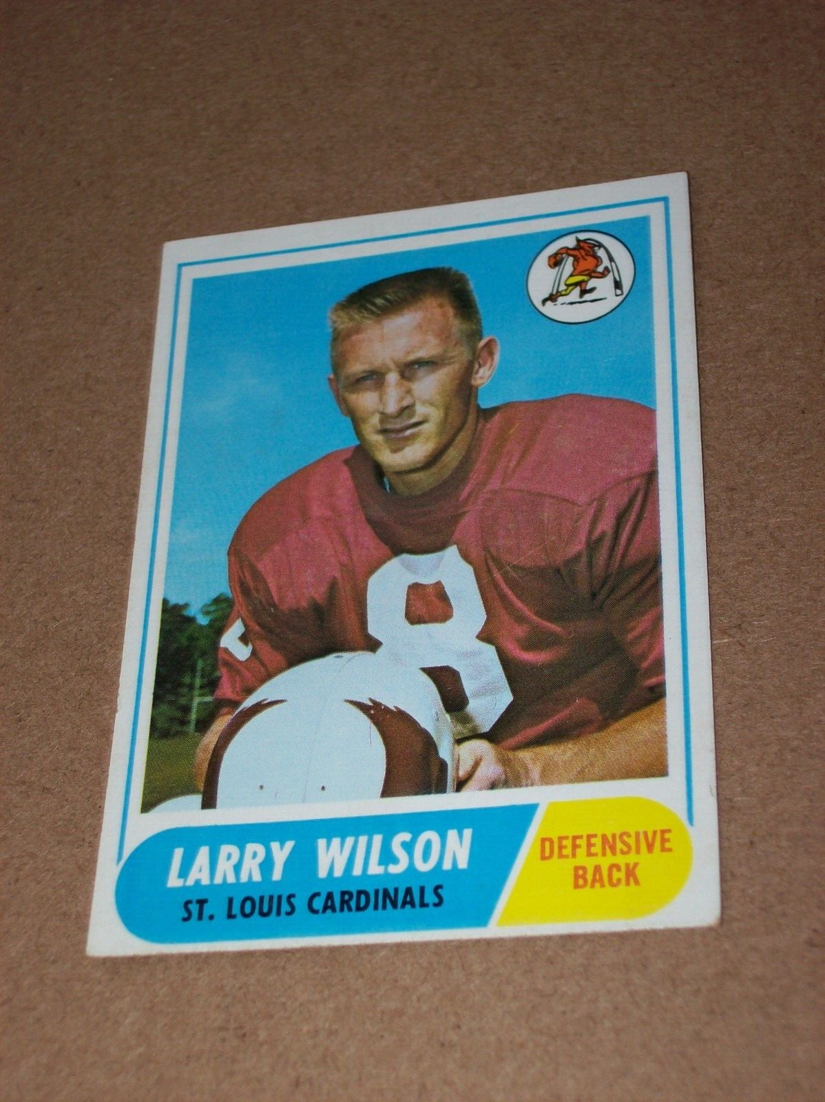 1968 Topps football hall of fame Larry Wilson card #164 VG