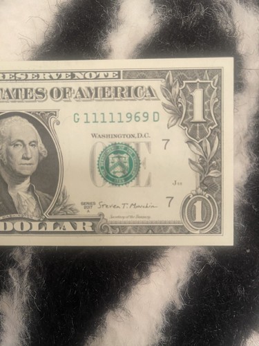 $1 2017A Birthday/Anniversary Flipper/Rotator Fancy Serial Number    11/11/1969 - Picture 2 of 4