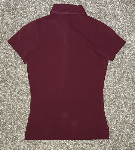 GANT Women’s Polo Shirt WASHED POLO SHIRT Solid Burgundy Red S/S Size XS NWT - Picture 2 of 21