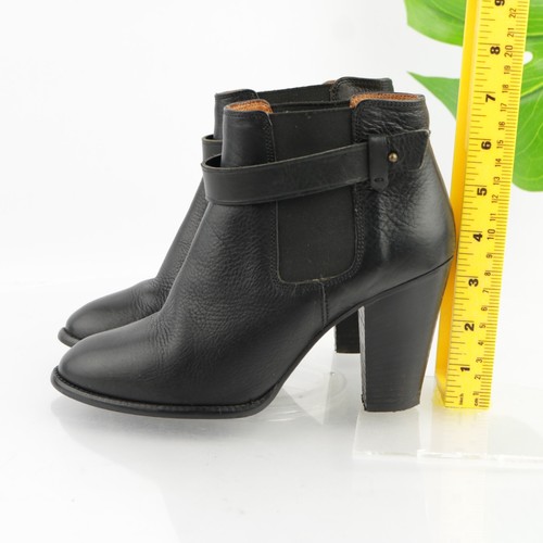 Madewell Womens Lonny Boots Size 6.5 Black Leather Block Heel Chelsea Booties - Picture 5 of 13