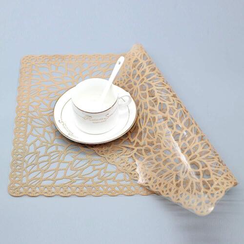 Plastic Waterproof Placemats for Dining Table Orange Wipe Clean Washable Viny... - Picture 4 of 7