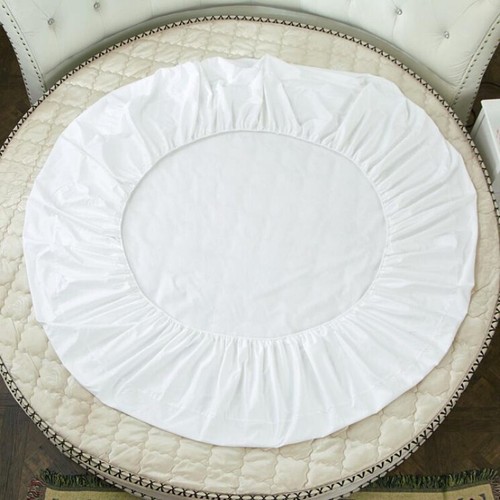 Hotel Round Bedding Fitted Bed sheet with Elastic band Mattress Cover 200-220cm - Picture 12 of 15