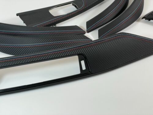 BMW LHD F30 F31 F34 F36 F80 Carbon Leather Leather M STITCHING Interior Trim Set - Picture 4 of 17
