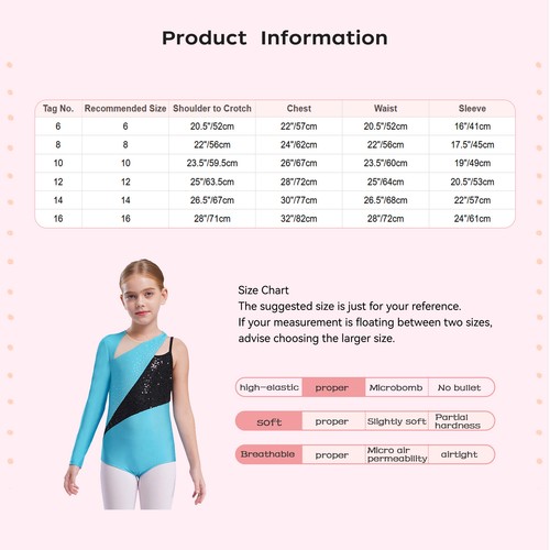Kids Girls Unitard Ballet Rompers Shiny Bodysuit Tumbling Leotard Stage Uniform - Picture 45 of 50