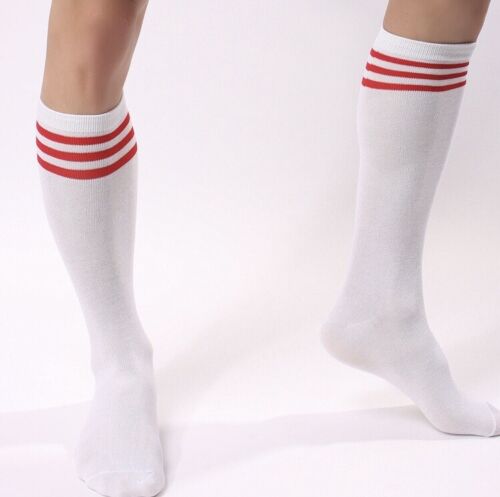 Men's Socks 80's Old School Classic Striped Mid Calf Athletic Tube Socks - Picture 31 of 37