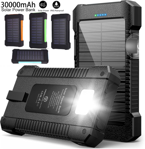 Cargador portátil USB 2024 Super 30000mAh banco de energía solar para teléfono celular Gife - Imagen 1 de 25