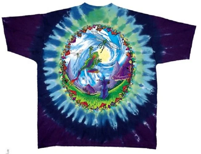Light Fantasy Seta Haven Tie-Dye Coloridos Drogas Hongos Camiseta Hombre M-2XL - Imagen 3 de 3