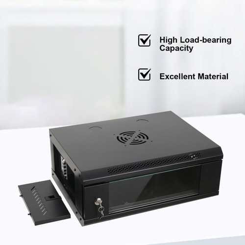 Armario de servidor colgante 4U negro para montar 550×400x210 - Imagen 1 de 13