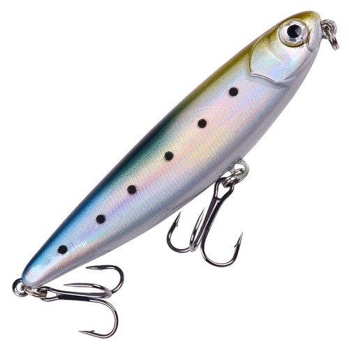 Lotto 6 pz esche da pesca traino esca dura popper esca a manovella basso luccio 9 cm/11,6 g - Foto 5 di 15