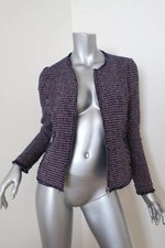 Rebecca Taylor Graphic Tweed Jacket Navy/Pink Size 4