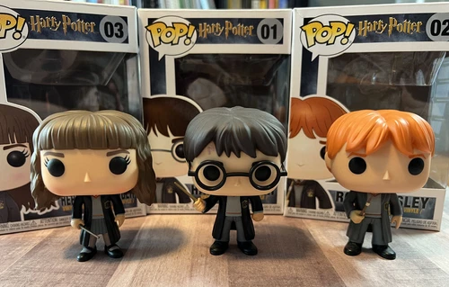 Funko Pop! Harry Potter 01 Harry, 02 Ron, 03 Hermione set of 3