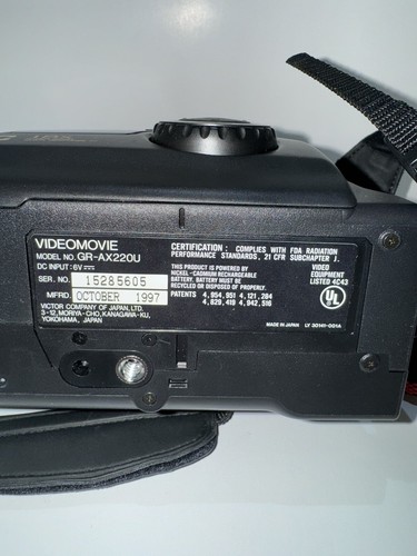 JVC Compact VHS Digital Zoom Camcorder GR-AX220U CAMCORDER ONLY “TESTED” - Picture 5 of 5