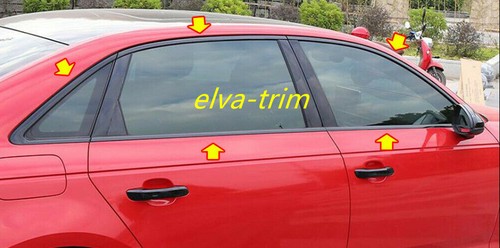 For 2016~20 Audi A3 S3 Sedan Stainless Black Car Window Trim Strip Cover trim G - Picture 11 of 12