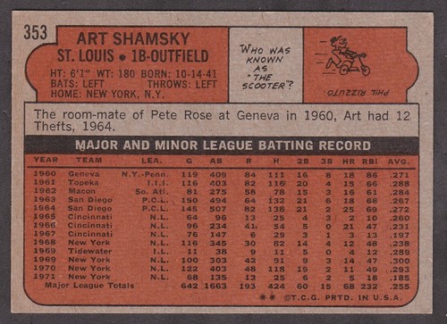 1972 Topps MLB baseball single cards (#264: 3rd series - #656: 6th series) - Picture 72 of 353