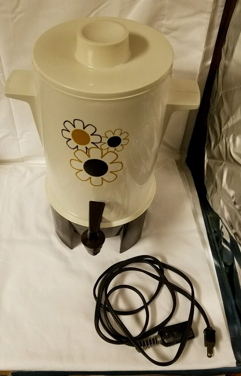 Regal Ware Automatic Percolator Urn Coffee Maker MCM 10-20 Cup Poly Perk  Flowers