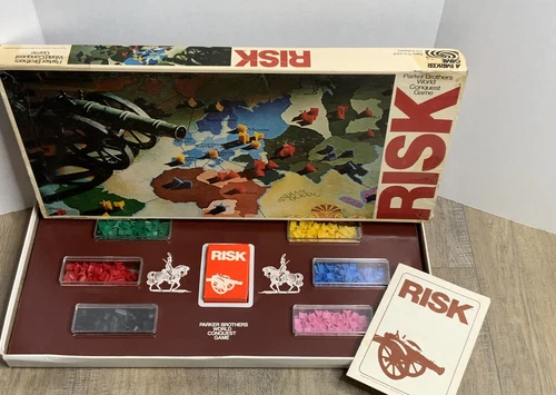 Vintage 1975 Risk World Conquest Board Game Parker Brothers Complete Set