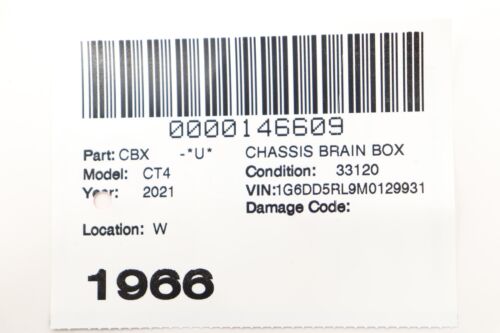 2021 - 2025 CADILLAC CT4 BODY CONTROL MODULE COMPUTER BCM UNIT OEM 13541807 - Picture 9 of 9