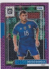 Panini Donruss 2022-23 Soccer No. 68 Nicolo Barella Purple Mojo 7/25