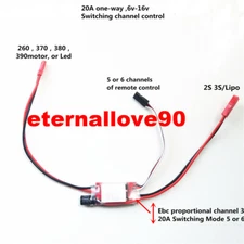 20A Brushed ESC one-way 2s 3s 260 370 380 390 motor Pump Switch or LED