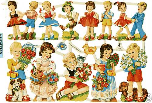 # GLANZBILDER # Limited Edition EF 7030 spielende Kinder, Reprint Illert & Ewald - Bild 1 von 1