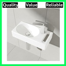 Compact Ceramic Sink 440 x 220 x 90mm WxDxH - Wall Hung Mount - Rectangular C...