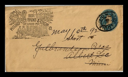 US COVER MOUNT CITY PAINT ILLUSTRIERTE WERBUNG ST LOUIS MISSOURI 1892