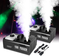 1500W Fog Machine 2PCS Vertical Smoke Machine Stage Fogger with Remote Control f