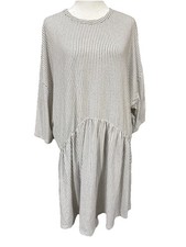 ASOS DESIGN Oversized Dress White Black Stripes Size 14 Lagenlook