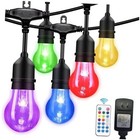 35FT Outdoor String Lights, 11 Shatterproof Edison Bulbs, Plug A55 35FT