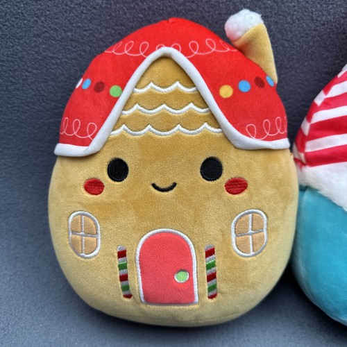 Squishmallow Christmas Set of 3 Gingerbread House, Gnome, Deer - Picture 2 of 12