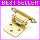 50 Pack Satin Brass Cabinet Hinges - Self-Closing