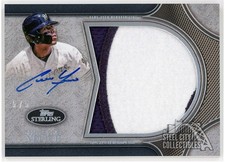 Christian Yelich 2020 Topps Sterling Splendor Jumbo Patch Auto #SSJPA-CY 5/5