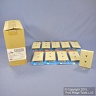 10 Leviton Ivory DUPLEX Phone Jack Wallplates 6-Wire Telephone C2676-I