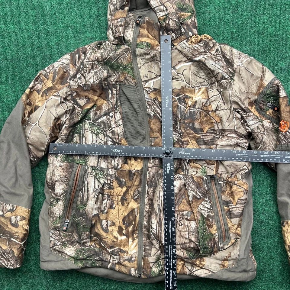 Game Winner Mens Medium Hunting Real Tree Camo Hooded Jacket & Gloves Set - Image 4 of 4