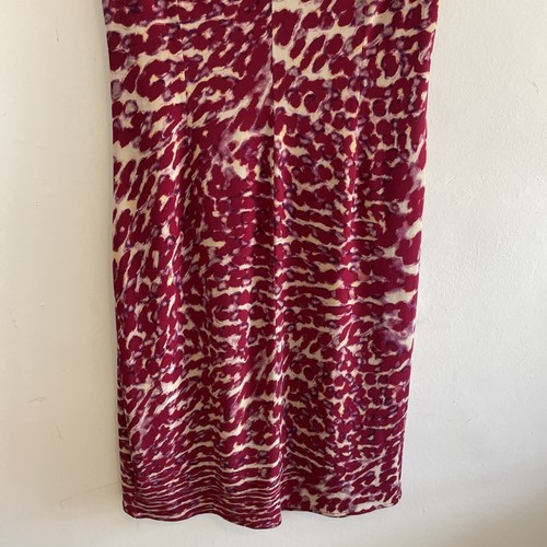 Coast Pink Purple Ruched Sleeveless Dress UK 12 Stretch Patterned Knee Length - Imagen 10 de 10