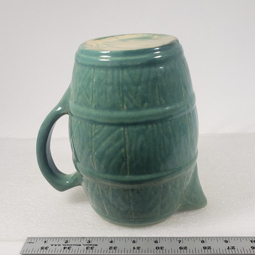 VTG 8+" Unbranded Pottery Barrel Pitcher Planter Vase Centerpiece Catchall - Picture 12 of 15