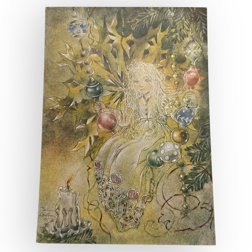 6 Vtg Sulamith Wulfing Art Cards Post Cards Collectibles Holiday Knight Ravens - Picture 10 of 13